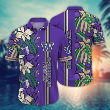 Washington Huskies Ncaa Hawaiian Shirt Beach Balls Aloha Shirt