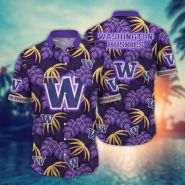 Washington Huskies Ncaa Hawaiian Shirt Beach Days Aloha Shirt
