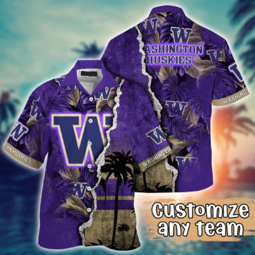 Washington Huskies Ncaa Hawaiian Shirt Custom Umbrellas For Sun Aloha Shirt