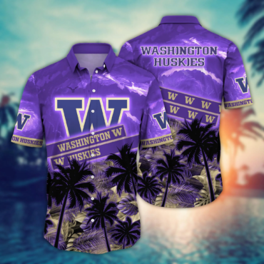 Washington Huskies Ncaa Hawaiian Shirt Holiday Aloha Shirt