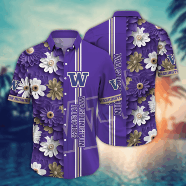 Washington Huskies Ncaa Hawaiian Shirt Parasols Aloha Shirt