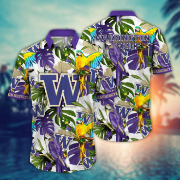 Washington Huskies Ncaa Hawaiian Shirt Tropicaltime Aloha Shirt