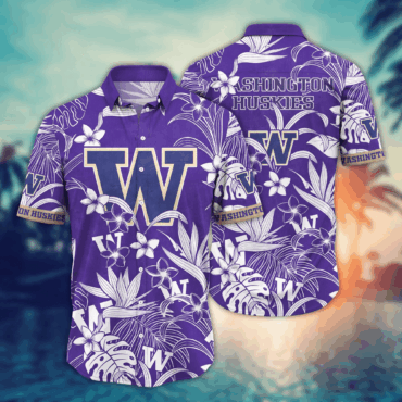 Washington Huskies Ncaa Hawaiian Shirt Warm Breezestime Aloha Shirt