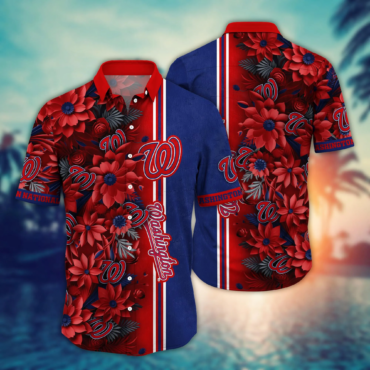 Washington Nationals MLB Hawaiian Shirt Custom Sun Soaked Aloha Shirt