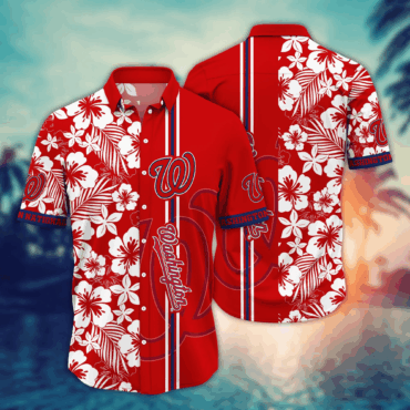Washington Nationals MLB Hawaiian Shirt Daylighttime Aloha Shirt