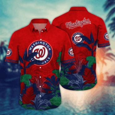 Washington Nationals MLB Hawaiian Shirt Garden Parties Aloha Shirt