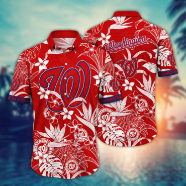 Washington Nationals MLB Hawaiian Shirt Hikingtime Aloha Shirt