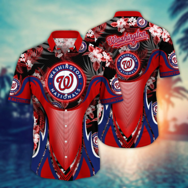 Washington Nationals MLB Hawaiian Shirt Umbrellas For Sun Aloha Shirt