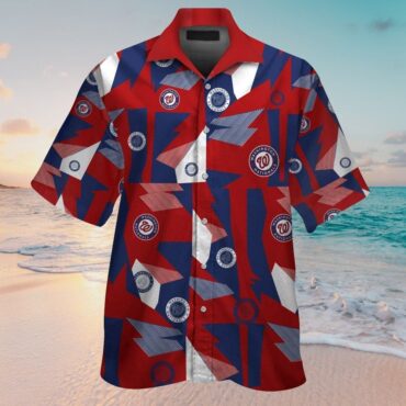 Washington Nationals Short Sleeve Button Up Tropical Hawaiian Shirts