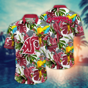 Washington State Cougars Ncaa Hawaiian Shirt Firefliestime Aloha Shirt