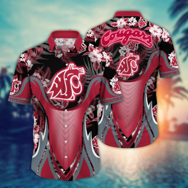 Washington State Cougars Ncaa Hawaiian Shirt Garden Parties Aloha Shirt