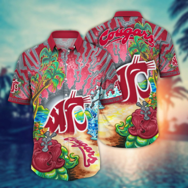 Washington State Cougars Ncaa Hawaiian Shirt Popsiclestime Aloha Shirt