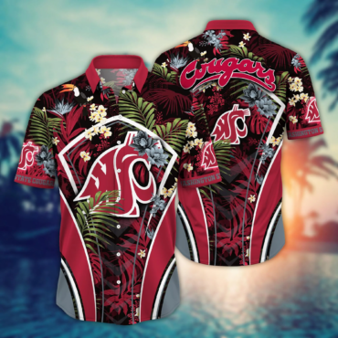 Washington State Cougars Ncaa Hawaiian Shirt Sunlight Aloha Shirt