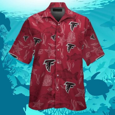 Atlanta Falcons Short Sleeve Button Up Hawaiian Tropical Exclusive Shirt