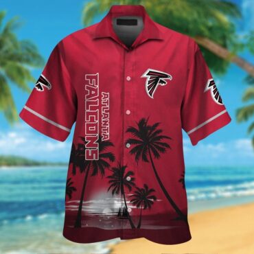 Atlanta Falcons Short Sleeve Button Up Shirt Hawaiian Tropical