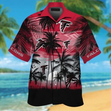 Atlanta Falcons Short Sleeve Button Up Tropical Shirt Hawaiian Shirt