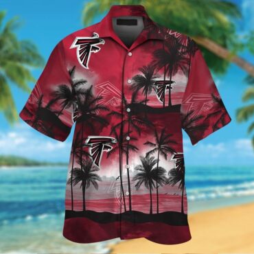 Atlanta Falcons Tropical Hawaiian Short Sleeve Button Up Shirt