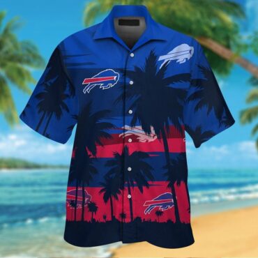Buffalo Bills Tropical Hawaiian Short Sleeve Button Up Shirt