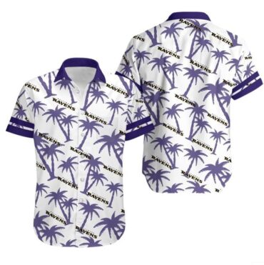 Baltimore Ravens Coconut Tree NFL Gift For Fan Hawaii Shirt And Shorts
