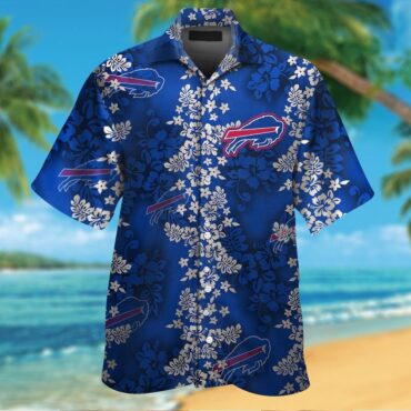 Buffalo Bills Elegant Tropical Short Sleeve Button Up Hawaiian Shirt