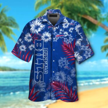 Buffalo Bills Short Sleeve Button Up Hawaiian Tropical Shirt Ver03