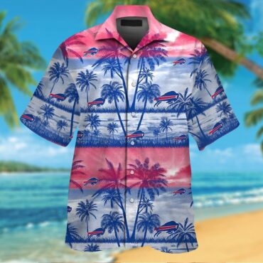 Buffalo Bills Short Sleeve Button Up Hawaiian Tropical Shirt Ver07