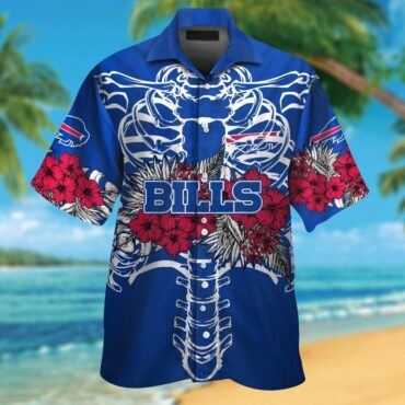 Buffalo Bills Short Sleeve Button Up Hawaiian Tropical Shirt Ver09
