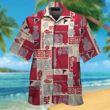 Atlanta Falcons Short Sleeve Tropical Hawaiian Shirt