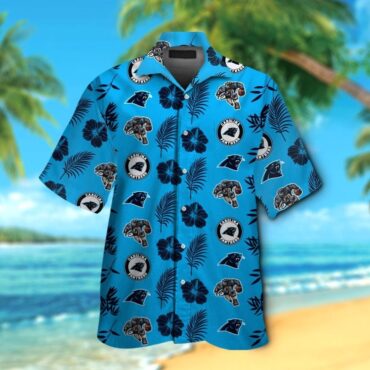 Carolina Panthers Short Sleeve Button Up Tropical Hawaiian Shirt Ver06