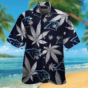 Carolina Panthers Short Sleeve Button Up Tropical Hawaiian Shirt Ver03