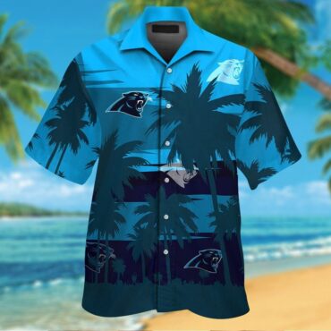 Carolina Panthers Short Sleeve Button Up Tropical Hawaiian Shirt Ver015