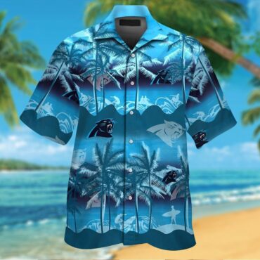 Carolina Panthers Short Sleeve Button Up Tropical Hawaiian Shirt Ver016
