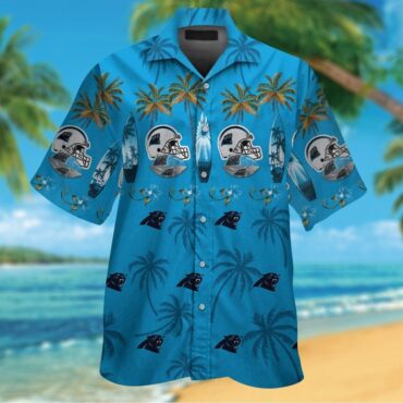 Carolina Panthers Short Sleeve Button Up Tropical Hawaiian Shirt Ver018
