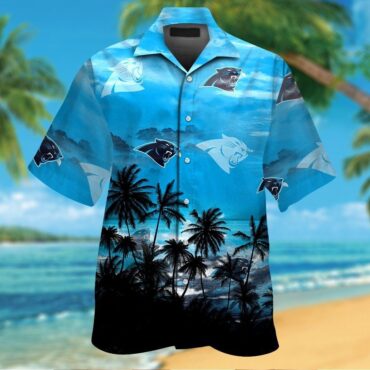 Carolina Panthers Short Sleeve Button Up Tropical Hawaiian Shirt Ver013