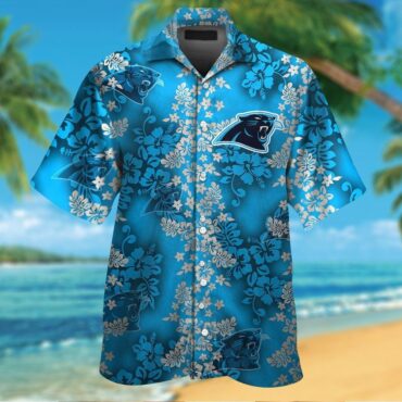 Carolina Panthers Short Sleeve Button Up Tropical Hawaiian Shirt Ver010