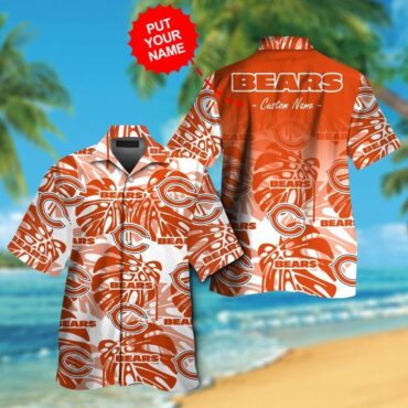 Chicago Bears Short Sleeve Button Up Tropical Hawaiian Shirt Ver010