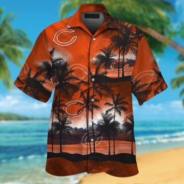 Chicago Bears Short Sleeve Button Up Tropical Hawaiian Shirt Ver07