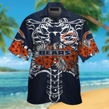 Chicago Bears Short Sleeve Button Up Tropical Hawaiian Shirt Ver03