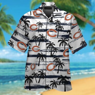 Chicago Bears Short Sleeve Button Up Tropical Hawaiian Shirt Ver04