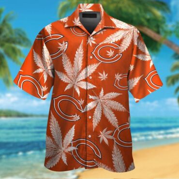 Chicago Bears Short Sleeve Button Up Tropical Hawaiian Shirt Ver06