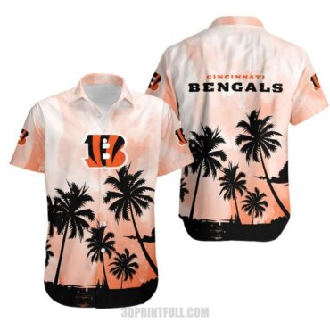 Cincinnati Bengals Coconut Trees NFL Gift For Fan Hawaiian Shirt