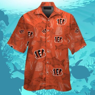 Cincinnati Bengals Short Sleeve Button Up Tropical Hawaiian Shirt Ver10