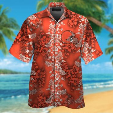 Cleveland Browns Short Sleeve Button Up Tropical Hawaiian Shirt Ver09