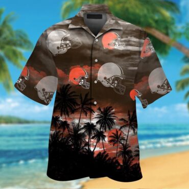 Cleveland Browns Short Sleeve Button Up Tropical Hawaiian Shirt Ver04