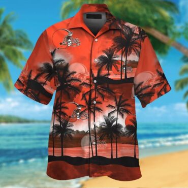 Cleveland Browns Short Sleeve Button Up Tropical Hawaiian Shirt Ver18