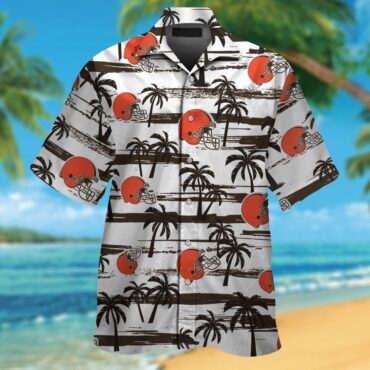 Cleveland Browns Short Sleeve Button Up Tropical Hawaiian Shirt Ver16