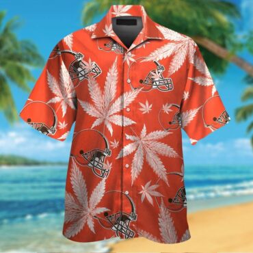 Cleveland Browns Short Sleeve Button Up Tropical Hawaiian Shirt Ver21