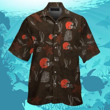 Cleveland Browns Short Sleeve Button Up Tropical Hawaiian Shirt Ver11