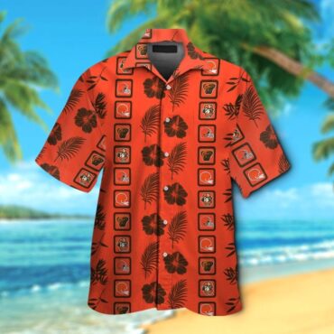 Cleveland Browns Short Sleeve Button Up Tropical Hawaiian Shirt Ver12