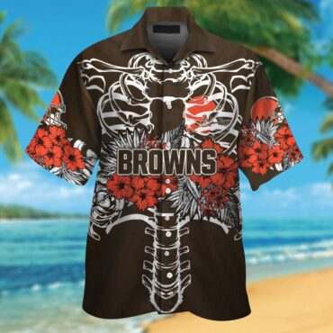 Cleveland Browns Short Sleeve Button Up Tropical Hawaiian Shirt Ver13